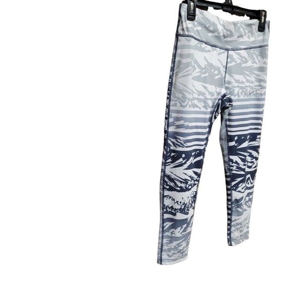 Power Essential Print Running Tight Capri Pure Platinum Palm 872810-043 Womens M - Picture 3 of 13